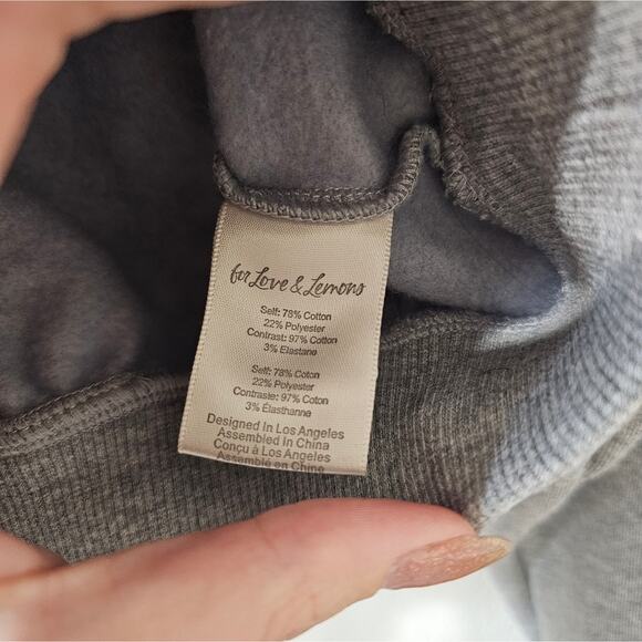 For Love And Lemons Gray Cropped Boxy Hoodie - Picture 8 of 11